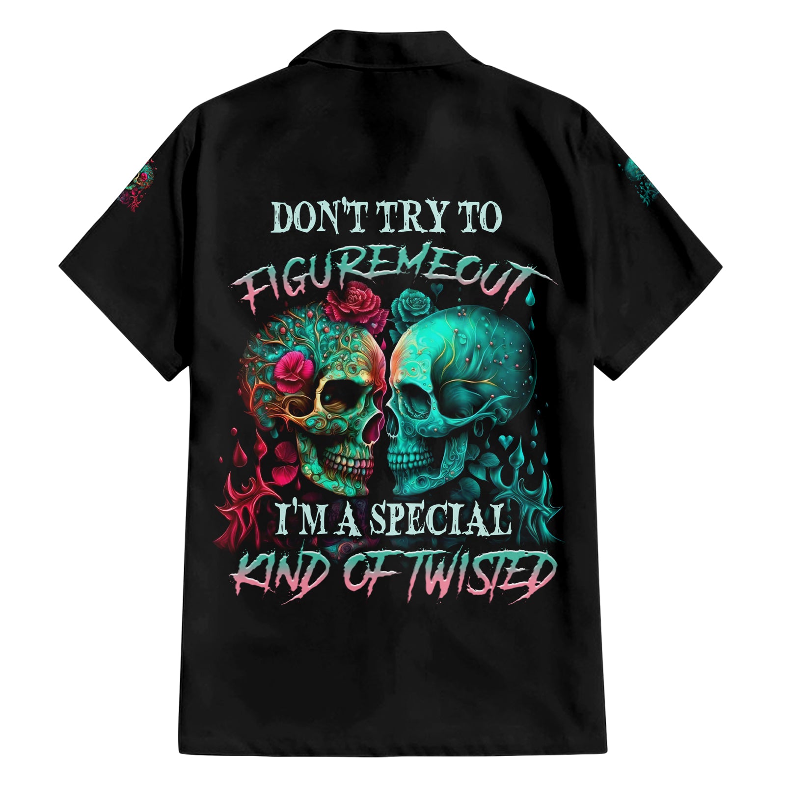 Don't Try To Figure Me Out Skull Hawaiian Shirt - Wonder Print Shop