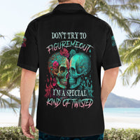 Don't Try To Figure Me Out Skull Hawaiian Shirt - Wonder Print Shop