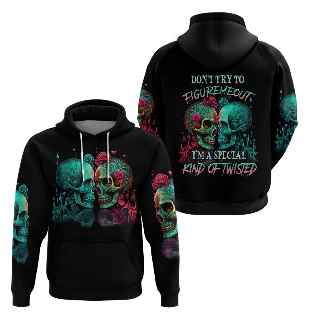 Don't Try To Figure Me Out Skull Hoodie - Wonder Print Shop