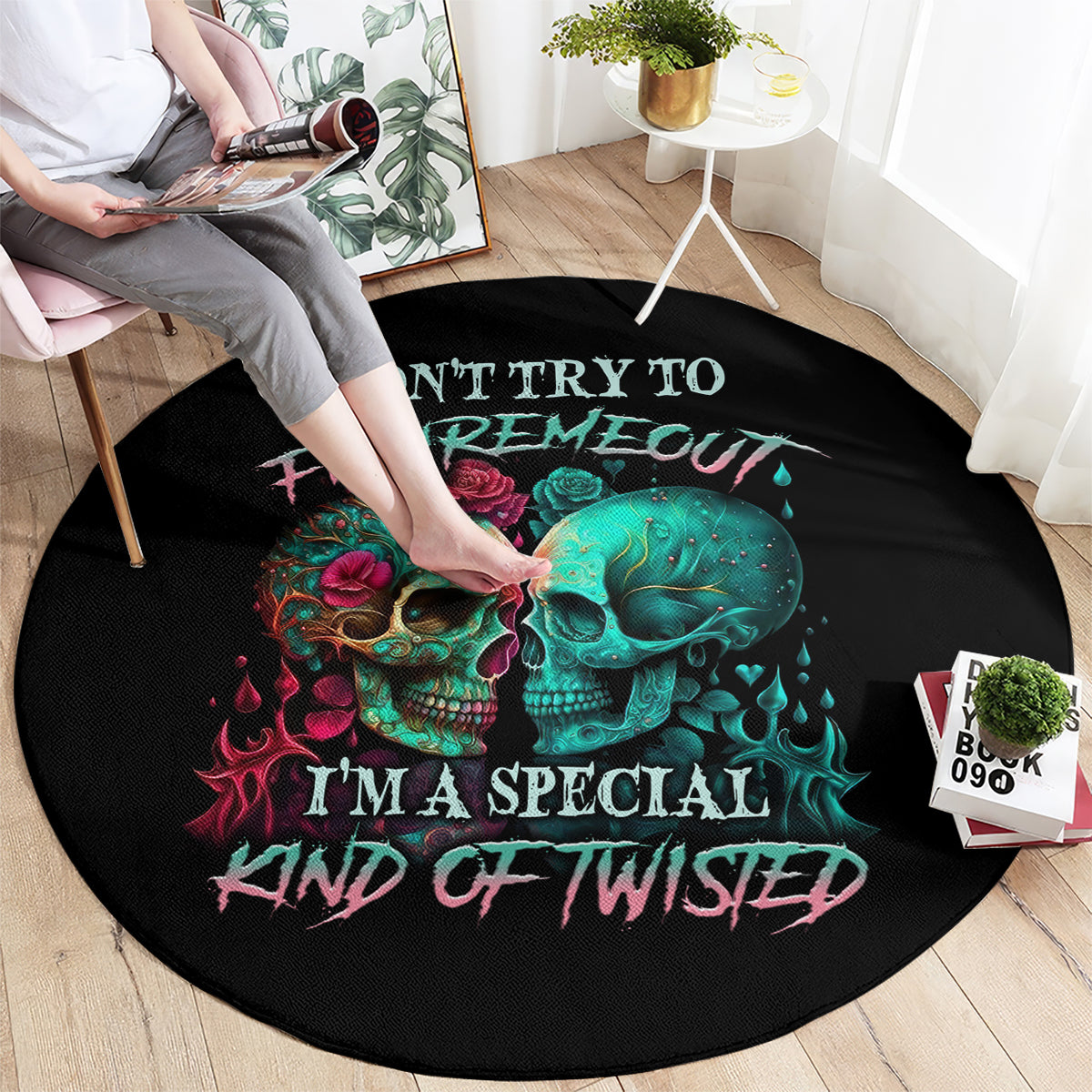 dont-try-to-figure-me-out-skull-round-carpet