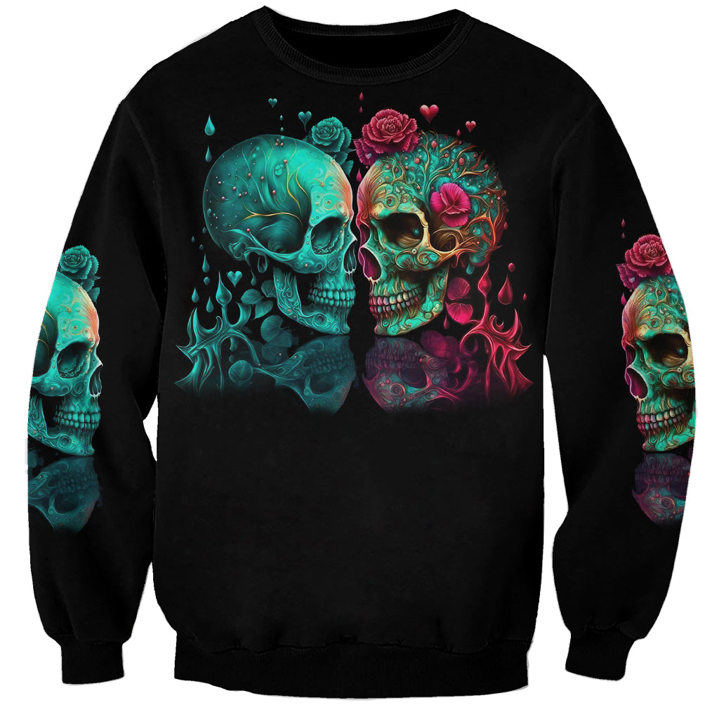 Don't Try To Figure Me Out Skull Sweatshirt - Wonder Print Shop