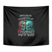 Don't Try To Figure Me Out Skull Tapestry - Wonder Print Shop