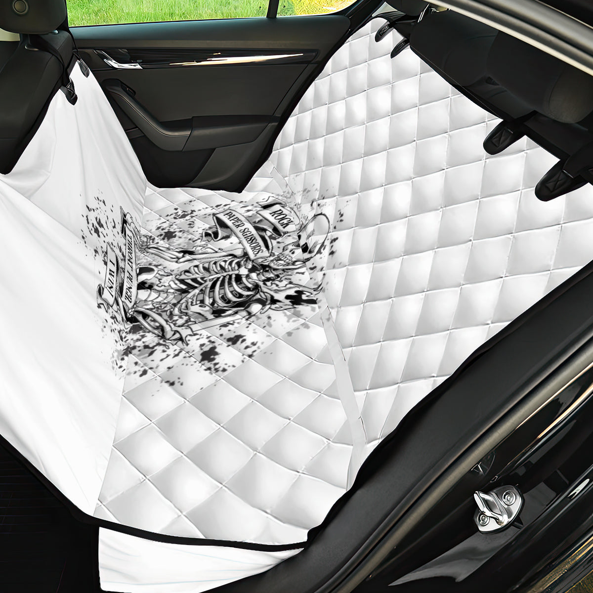 Rock Paper, Sgissors Throat Pungh I Win Back Car Seat Cover - Wonder Print Shop