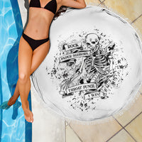 Rock Paper, Sgissors Throat Pungh I Win Beach Blanket - Wonder Print Shop