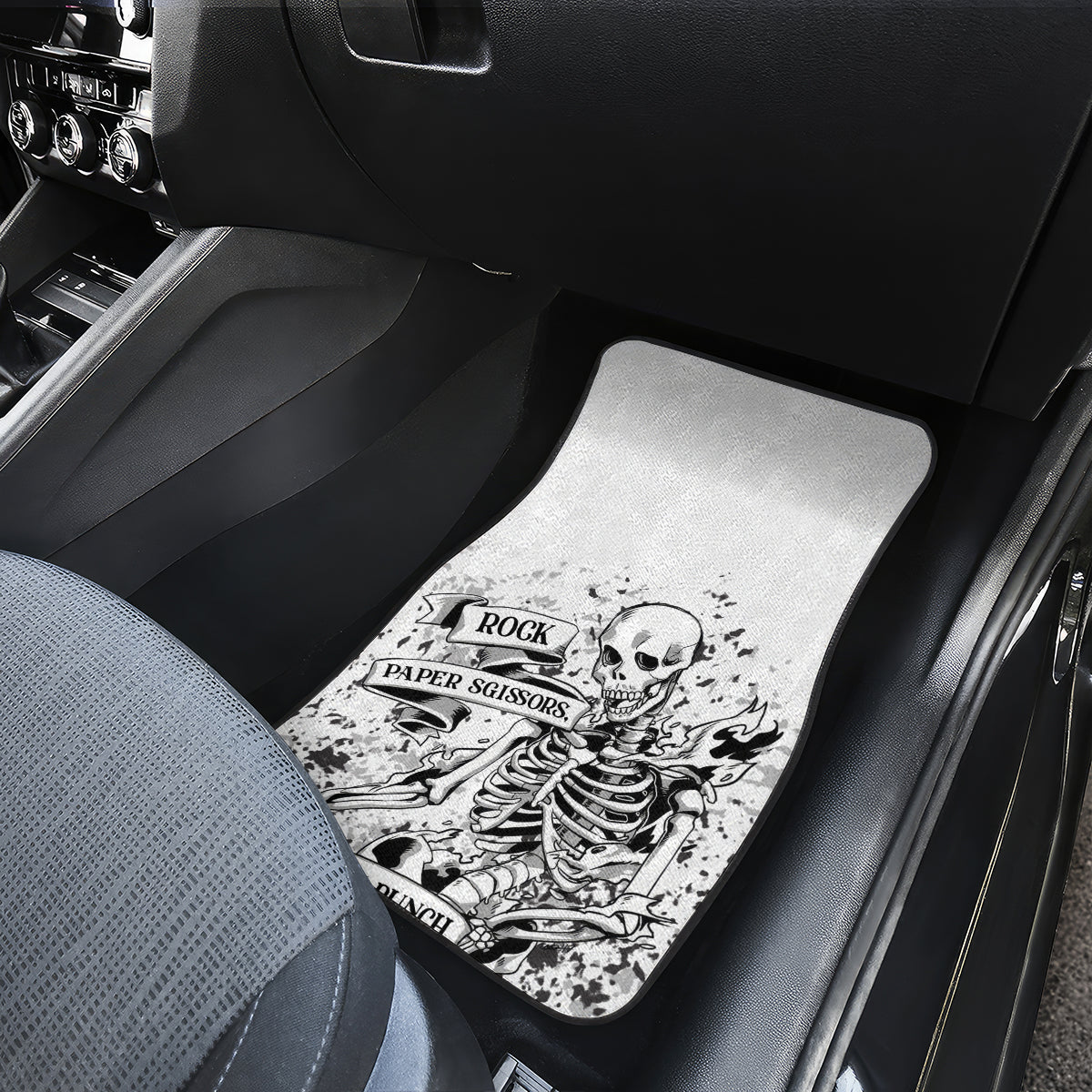 Rock Paper, Sgissors Throat Pungh I Win Car Mats - Wonder Print Shop