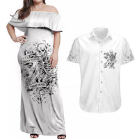 Rock Paper, Sgissors Throat Pungh I Win Couples Matching Off Shoulder Maxi Dress and Hawaiian Shirt - Wonder Print Shop