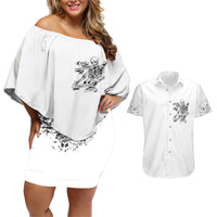 Rock Paper, Sgissors Throat Pungh I Win Couples Matching Off Shoulder Short Dress and Hawaiian Shirt - Wonder Print Shop