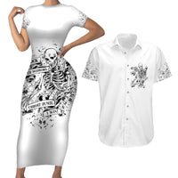 Rock Paper, Sgissors Throat Pungh I Win Couples Matching Short Sleeve Bodycon Dress and Hawaiian Shirt - Wonder Print Shop