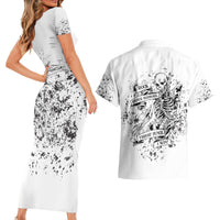Rock Paper, Sgissors Throat Pungh I Win Couples Matching Short Sleeve Bodycon Dress and Hawaiian Shirt - Wonder Print Shop