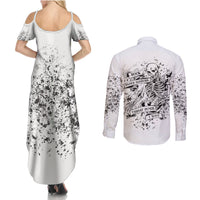 Rock Paper, Sgissors Throat Pungh I Win Couples Matching Summer Maxi Dress and Long Sleeve Button Shirt - Wonder Print Shop