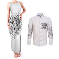 Rock Paper, Sgissors Throat Pungh I Win Couples Matching Tank Maxi Dress and Long Sleeve Button Shirt - Wonder Print Shop