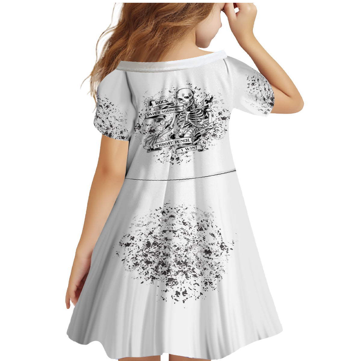 Rock Paper, Sgissors Throat Pungh I Win Family Matching Mermaid Dress and Hawaiian Shirt - Wonder Print Shop