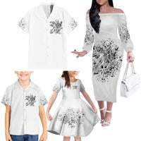 Rock Paper, Sgissors Throat Pungh I Win Family Matching Off Shoulder Long Sleeve Dress and Hawaiian Shirt - Wonder Print Shop
