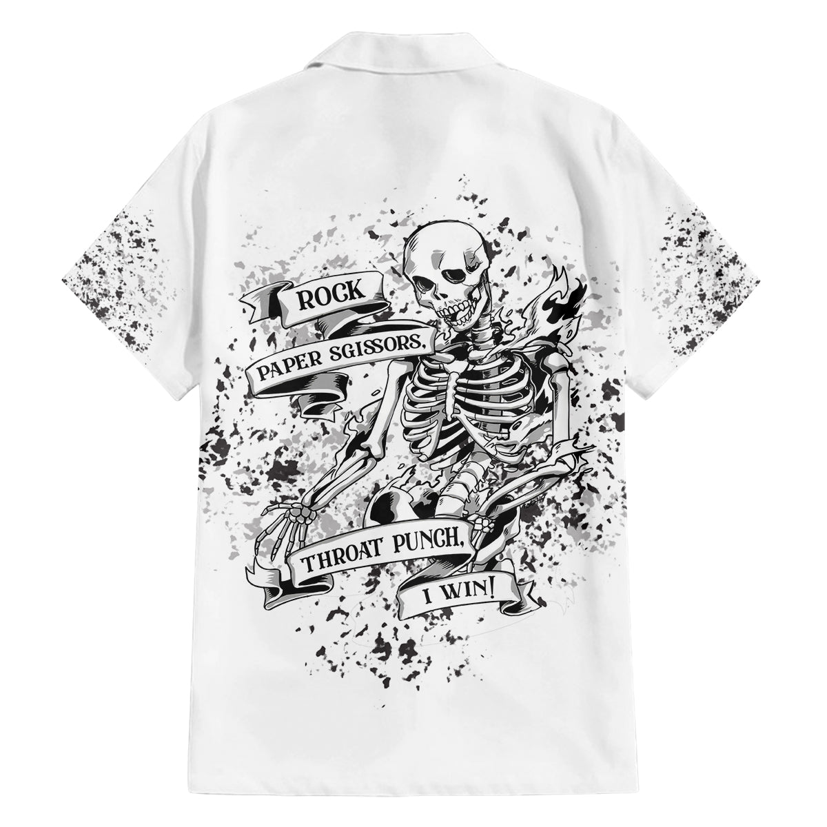 Rock Paper, Sgissors Throat Pungh I Win Family Matching Off Shoulder Maxi Dress and Hawaiian Shirt - Wonder Print Shop