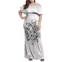 Rock Paper, Sgissors Throat Pungh I Win Family Matching Off Shoulder Maxi Dress and Hawaiian Shirt - Wonder Print Shop