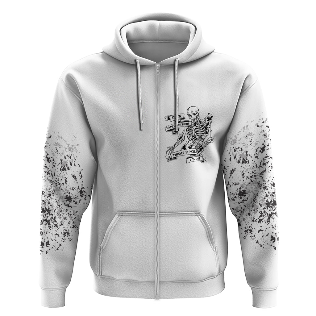 Rock Paper, Sgissors Throat Pungh I Win Hoodie - Wonder Print Shop