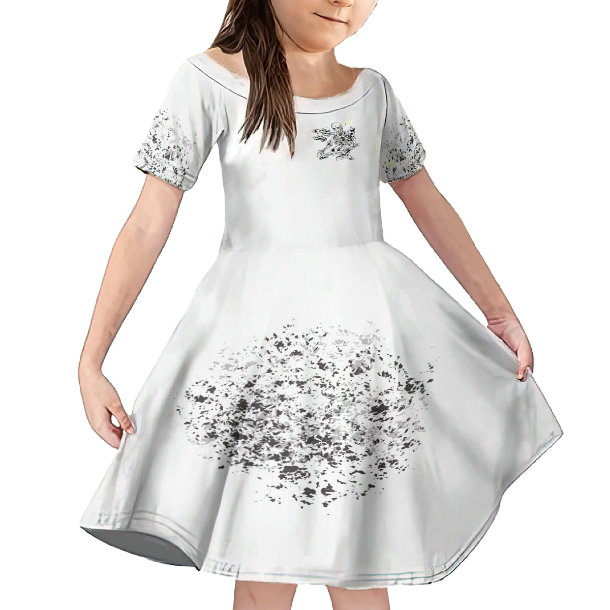 Rock Paper, Sgissors Throat Pungh I Win Kid Short Sleeve Dress - Wonder Print Shop