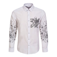 Rock Paper, Sgissors Throat Pungh I Win Long Sleeve Button Shirt - Wonder Print Shop