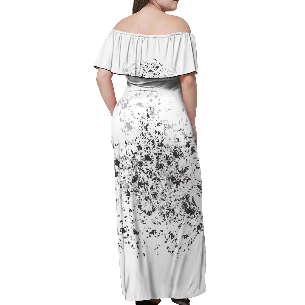 Rock Paper, Sgissors Throat Pungh I Win Off Shoulder Maxi Dress - Wonder Print Shop