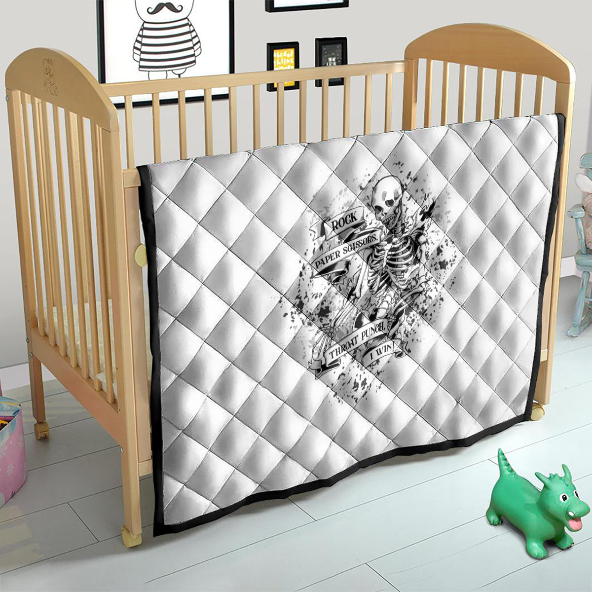 Rock Paper, Sgissors Throat Pungh I Win Quilt - Wonder Print Shop