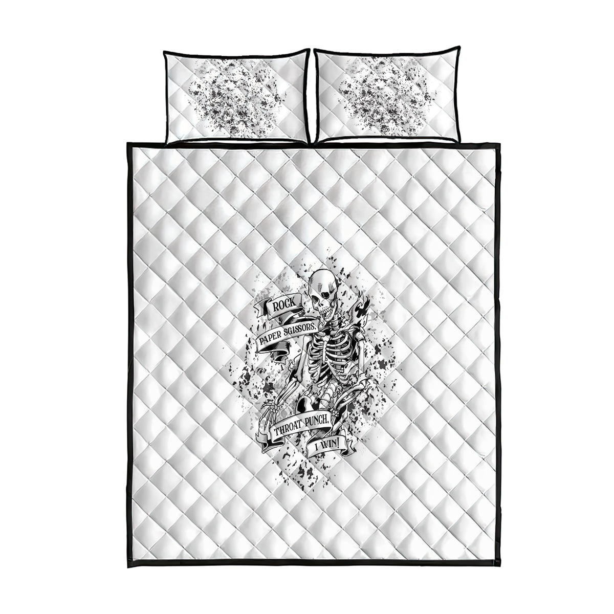 Rock Paper, Sgissors Throat Pungh I Win Quilt Bed Set - Wonder Print Shop