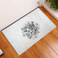 Rock Paper, Sgissors Throat Pungh I Win Rubber Doormat - Wonder Print Shop