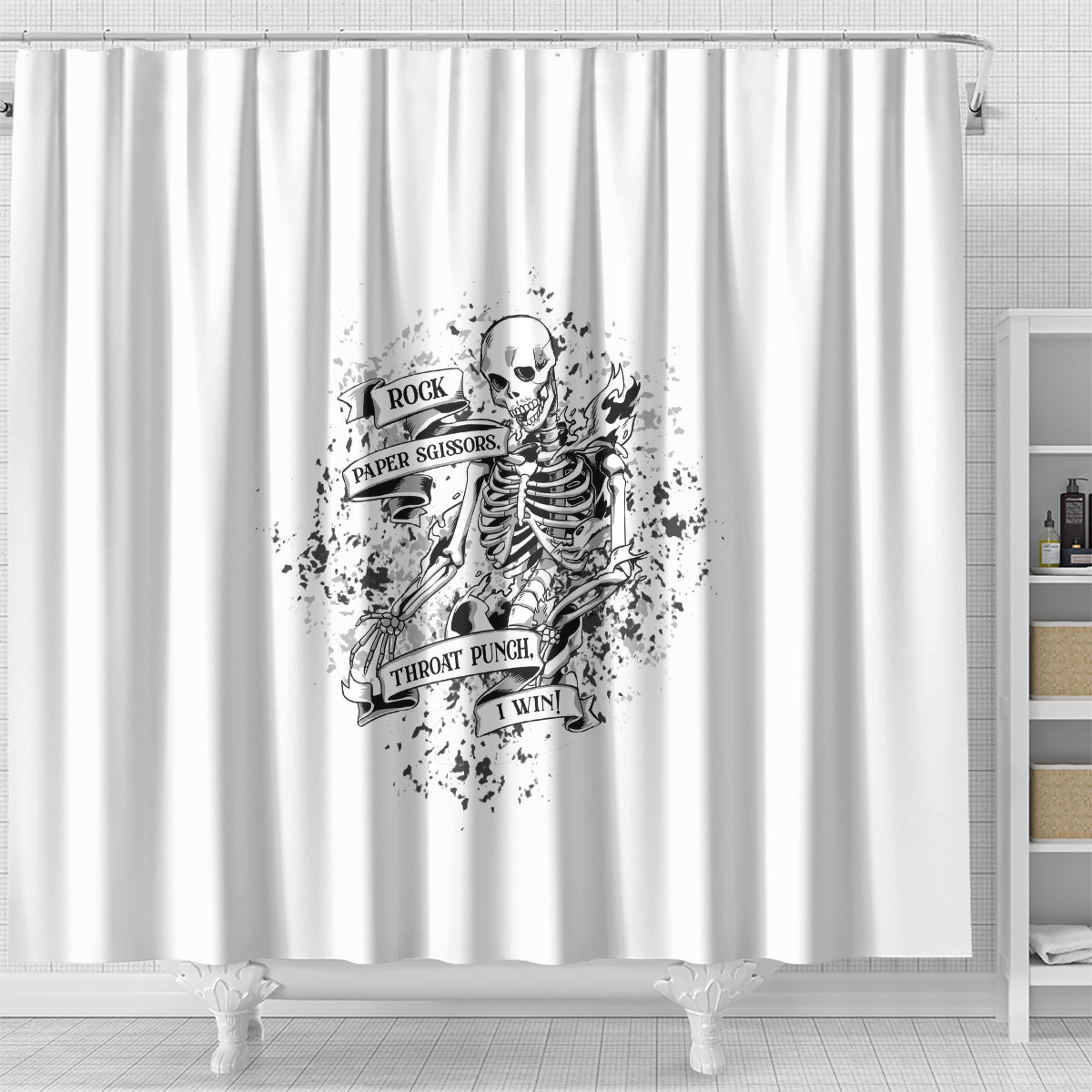 rock-paper-sgissors-throat-pungh-i-win-shower-curtain