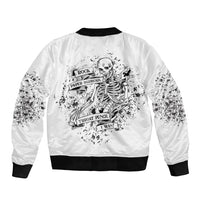 Rock Paper, Sgissors Throat Pungh I Win Sleeve Zip Bomber Jacket - Wonder Print Shop
