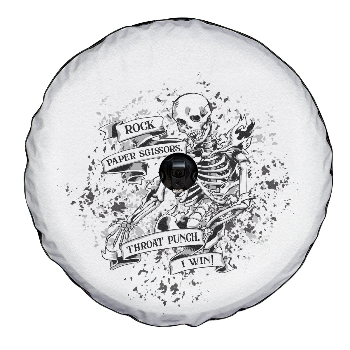 Rock Paper, Sgissors Throat Pungh I Win Spare Tire Cover - Wonder Print Shop