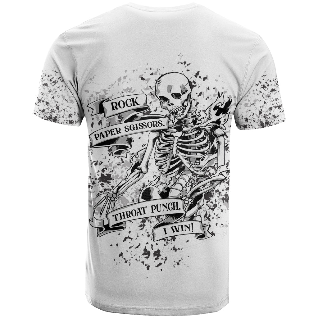 Rock Paper, Sgissors Throat Pungh I Win T Shirt - Wonder Print Shop