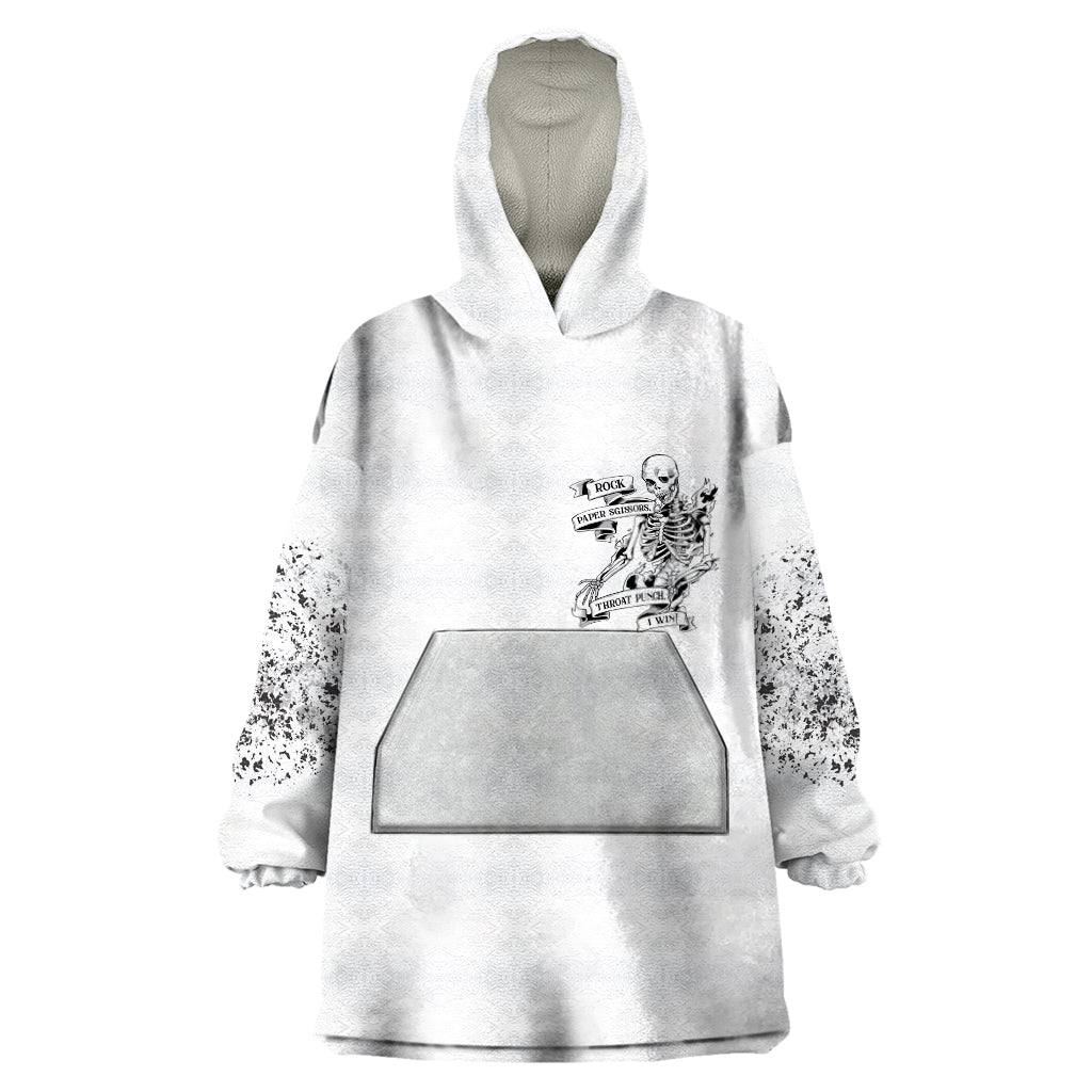 Rock Paper, Sgissors Throat Pungh I Win Wearable Blanket Hoodie - Wonder Print Shop