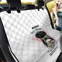 Warning My Mouth Messy Bun Back Car Seat Cover - Wonder Print Shop