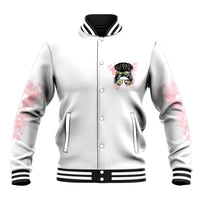 Warning My Mouth Messy Bun Baseball Jacket - Wonder Print Shop