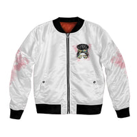 Warning My Mouth Messy Bun Bomber Jacket - Wonder Print Shop