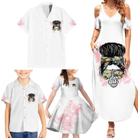 Warning My Mouth Messy Bun Family Matching Summer Maxi Dress and Hawaiian Shirt - Wonder Print Shop