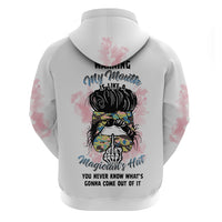 Warning My Mouth Messy Bun Hoodie - Wonder Print Shop