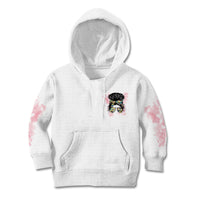 Warning My Mouth Messy Bun Kid Hoodie - Wonder Print Shop