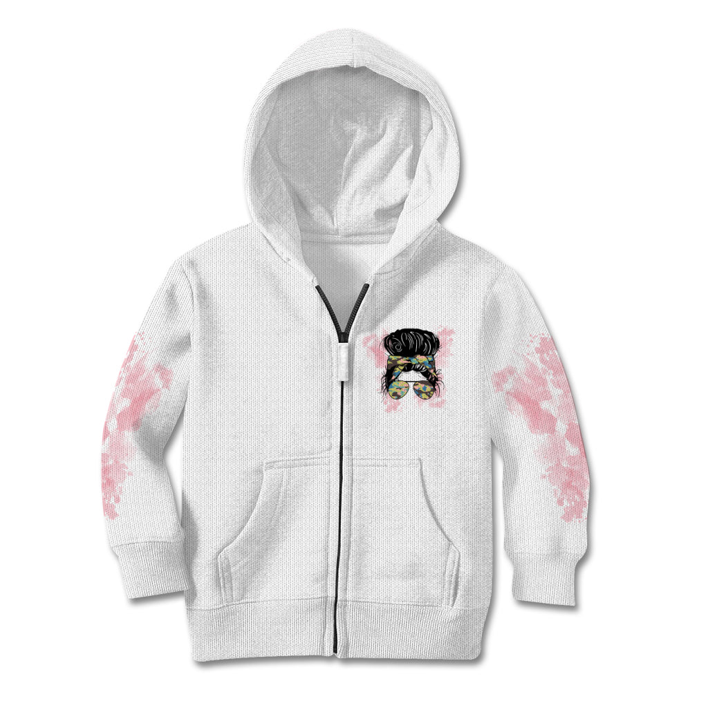 Warning My Mouth Messy Bun Kid Hoodie - Wonder Print Shop