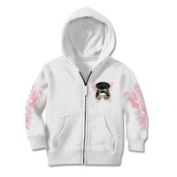 Warning My Mouth Messy Bun Kid Hoodie - Wonder Print Shop