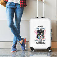 Warning My Mouth Messy Bun Luggage Cover - Wonder Print Shop