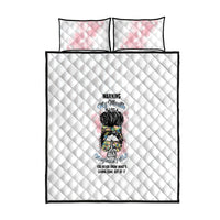 Warning My Mouth Messy Bun Quilt Bed Set - Wonder Print Shop