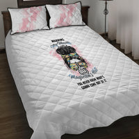 Warning My Mouth Messy Bun Quilt Bed Set - Wonder Print Shop