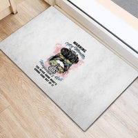 Warning My Mouth Messy Bun Rubber Doormat - Wonder Print Shop