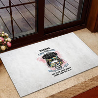 Warning My Mouth Messy Bun Rubber Doormat - Wonder Print Shop