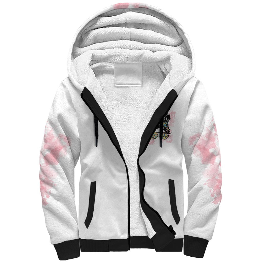 Warning My Mouth Messy Bun Sherpa Hoodie - Wonder Print Shop
