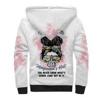 Warning My Mouth Messy Bun Sherpa Hoodie - Wonder Print Shop
