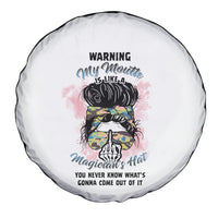 Warning My Mouth Messy Bun Spare Tire Cover - Wonder Print Shop