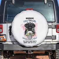 Warning My Mouth Messy Bun Spare Tire Cover - Wonder Print Shop