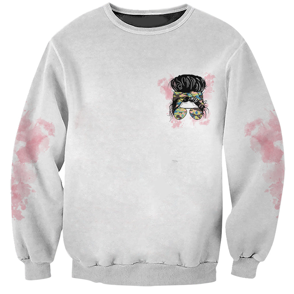 Warning My Mouth Messy Bun Sweatshirt - Wonder Print Shop