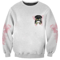 Warning My Mouth Messy Bun Sweatshirt - Wonder Print Shop